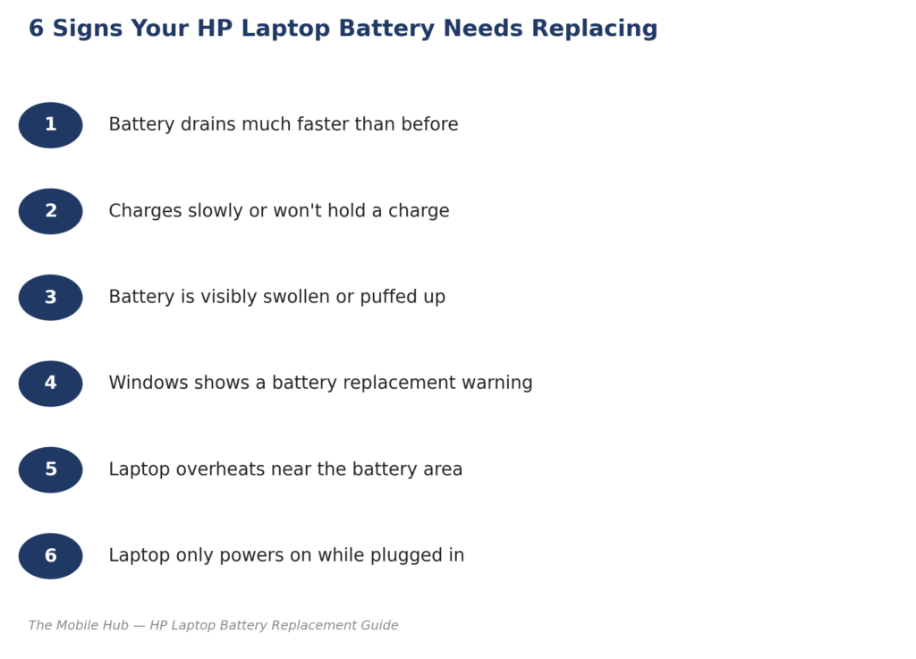 6 signs your HP laptop battery needs replacing